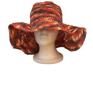 Juicy couture colorful straw sun hat travel vacation